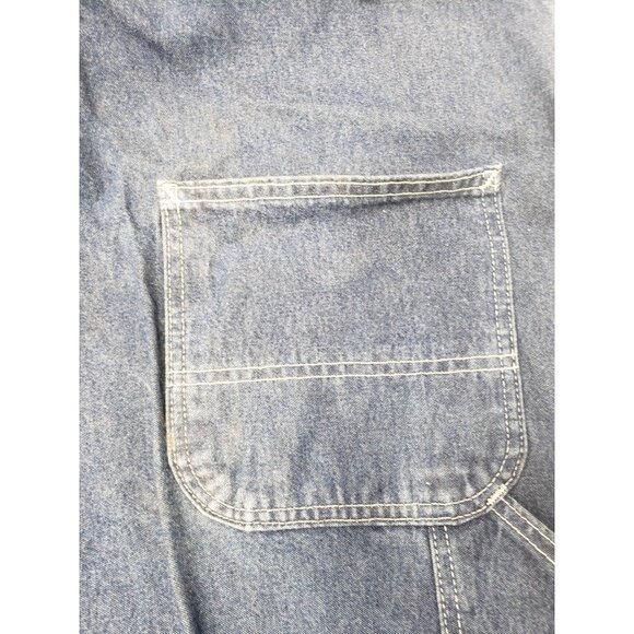 Carhartt Overalls Mens 38x32 Blue Denim 100% Cotton RN#14806 Pre Owned - Picture 11 of 13